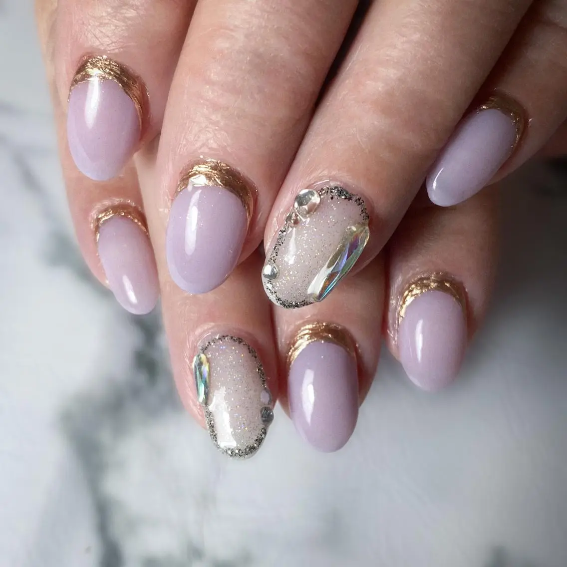 ネイル ストーンネイル ハンドネイル &.nail/ ニュアンス/持込み可のネイルデザイン