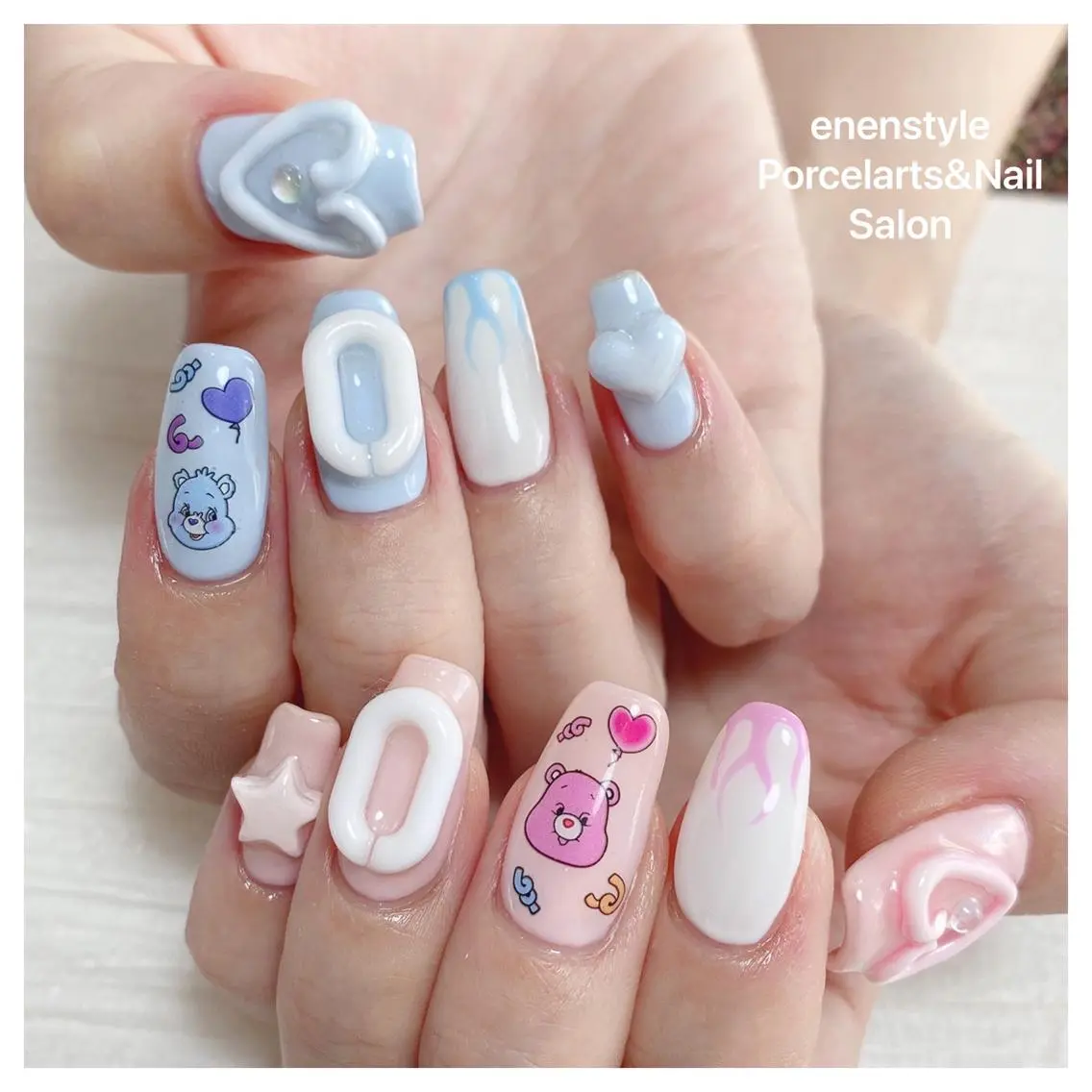 ミディアム ネイル ハンドネイル 🐾enen style 🐾のネイルデザイン