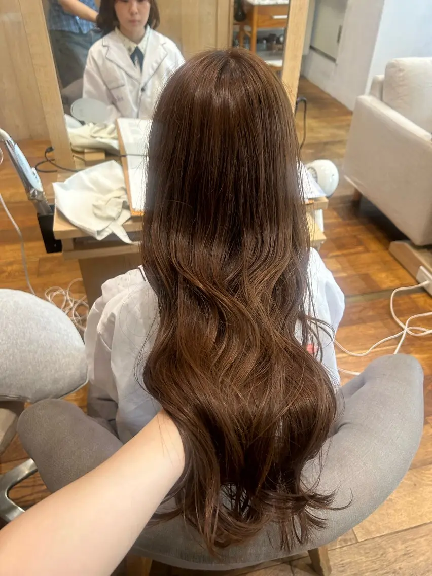 ロング カラー トリートメント ヘアカラー 市吉 杏奈のヘアスタイル