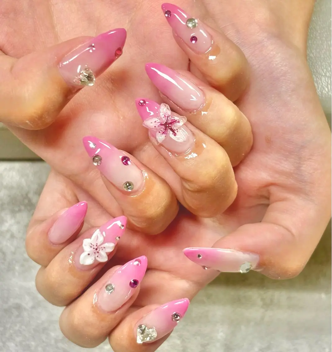ネイル ロングネイル 持ち込み 夏ネイル Natsumi 【protea】のネイルデザイン