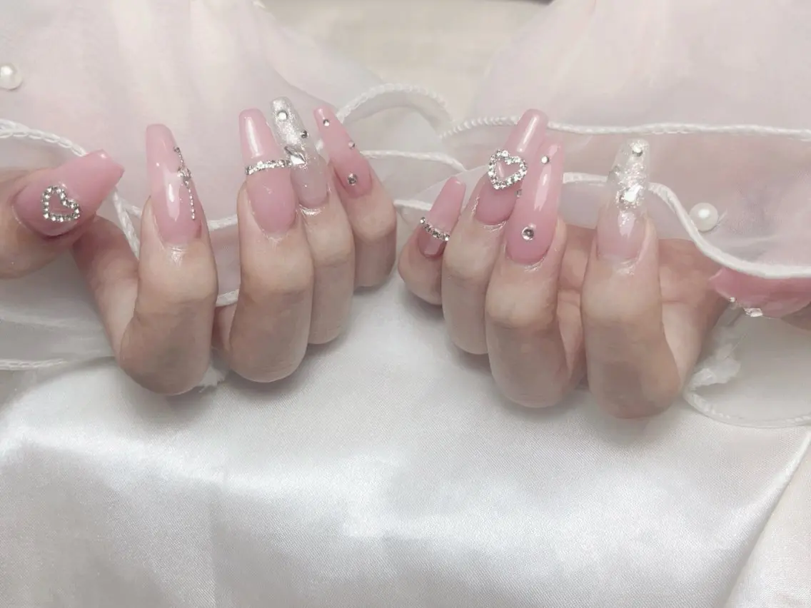 ネイル ジェルネイル ワンカラーネイル ピンク ワンホンネイル salon de Tiara 碧のネイルデザイン