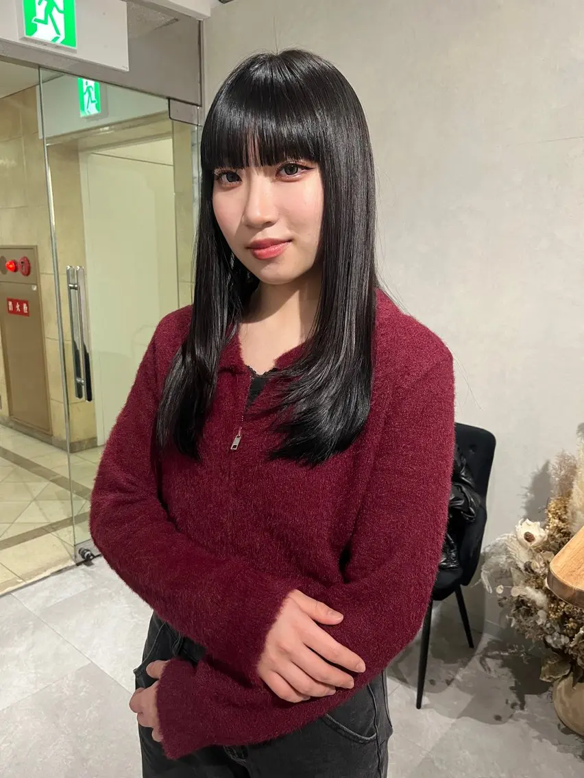 セミロング カット ヘアカラー トリートメント Yurina 💖透明感カラー💖のヘアスタイル