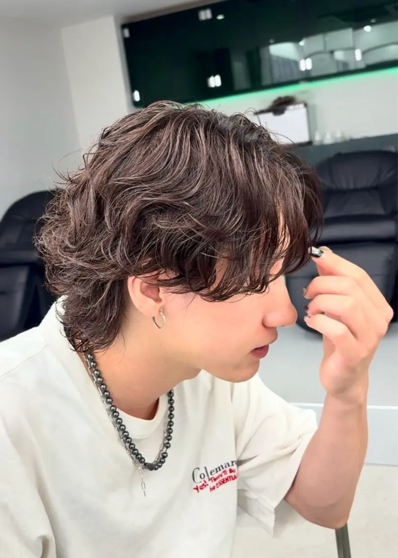 パーマ メンズ メンズパーマ 波巻きパーマ ニュアンスパーマ カット パーマ 栄/メンズ美容師 ユキのヘアスタイル