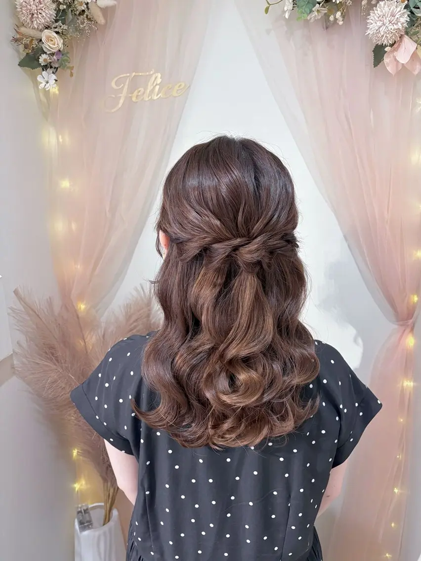 ヘアアレンジ ヘアセット 参列♡デートゆるふわ ヘアメイク🎀みゆうのヘアスタイル
