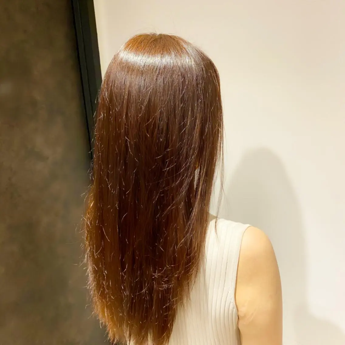 ロング カラー ブリーチ ブラウンカラー 透明感カラー ブリーチなしカラー オレンジ 増子 祐太朗のヘアスタイル