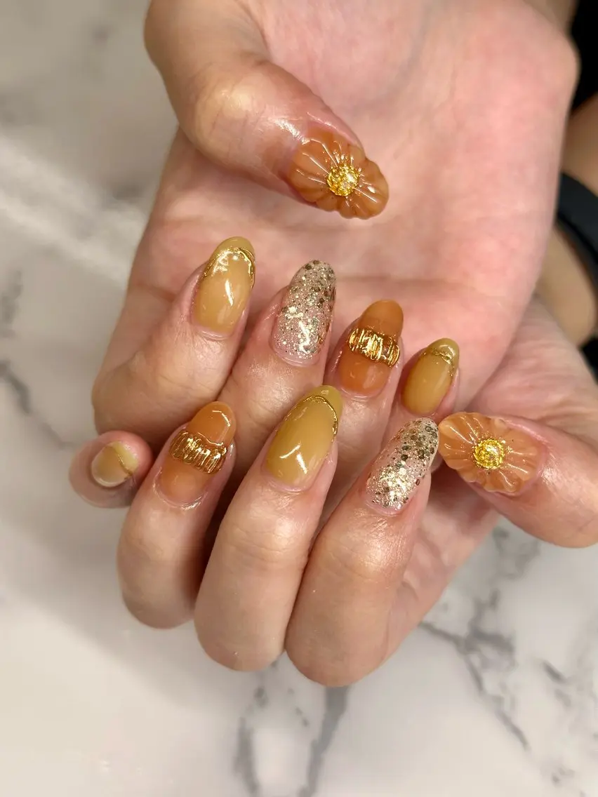 ネイル ハンドネイル salon iris 🦋北広島市大曲のネイルデザイン
