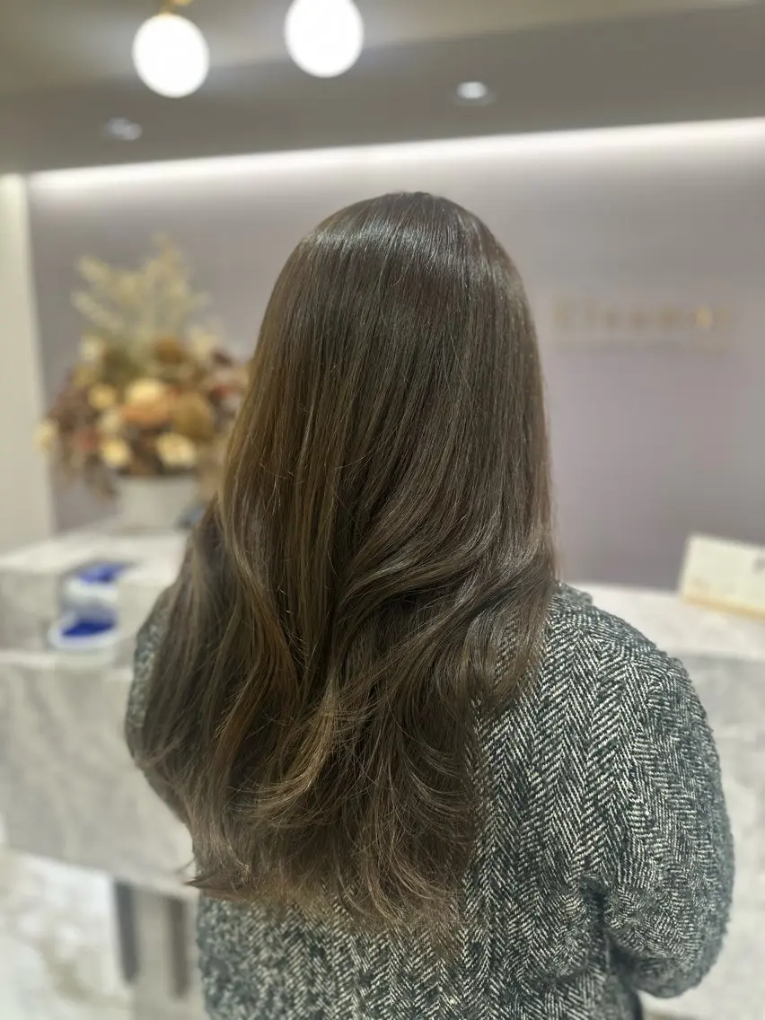 【リピーター続出✨】モテヘアカット+韓国ニュアンスカラー+オッジオット11stepトリートメント(超音波付き)の写真