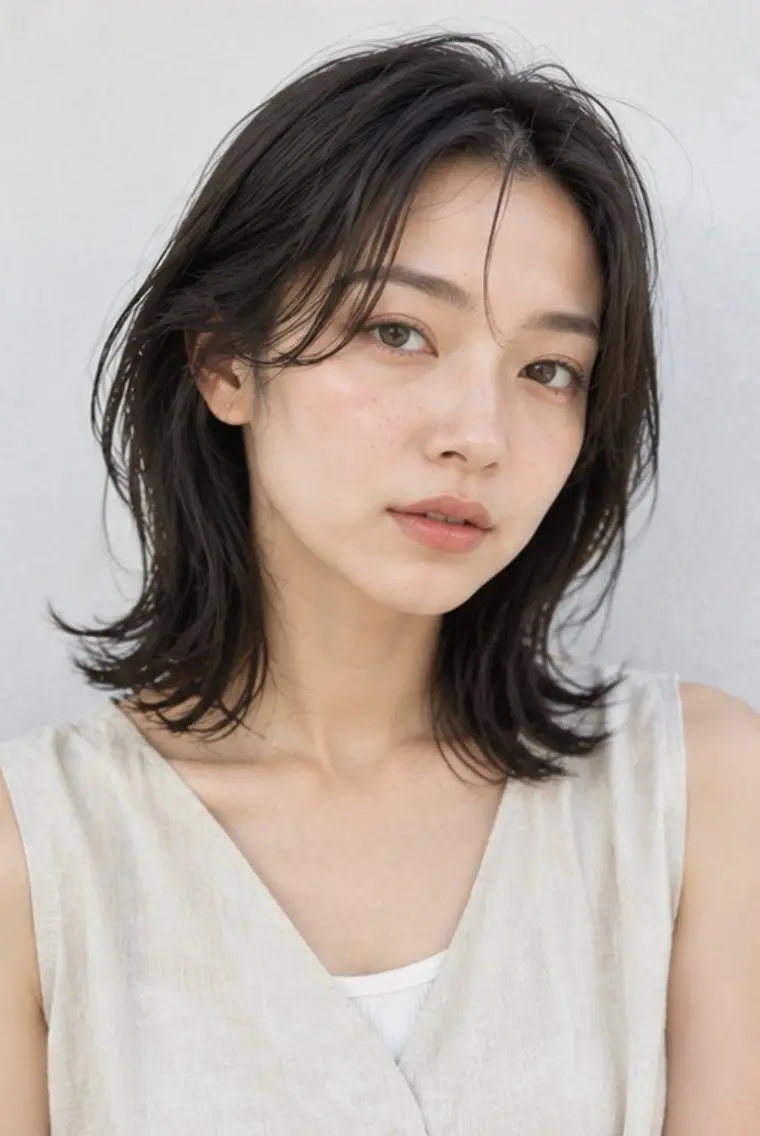 ミディアム カラー カット ヘアカラー トリートメント Garden 浅草蔵前のヘアスタイル