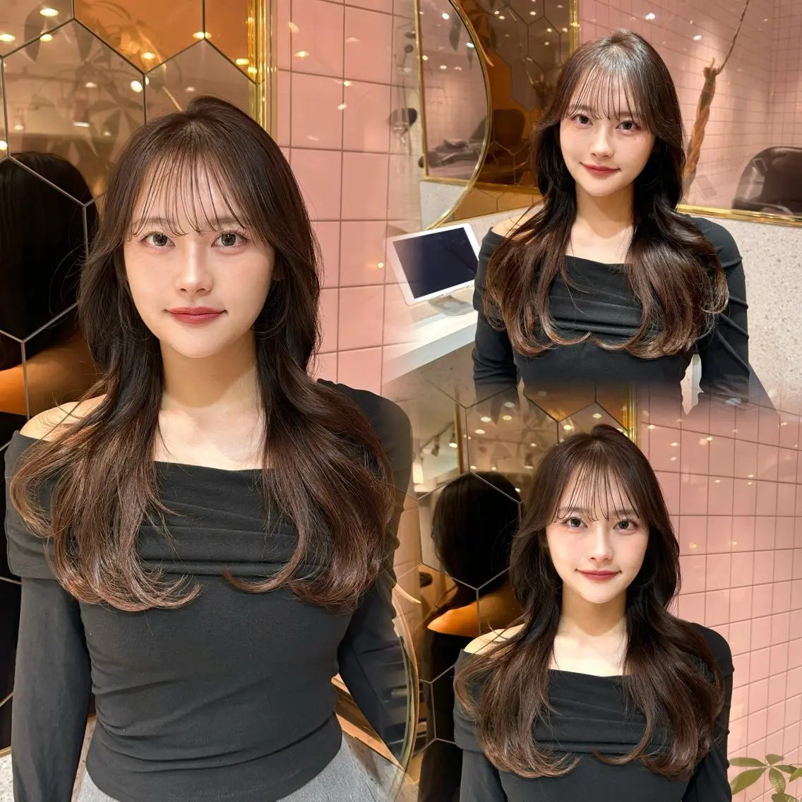ロング くびれヘア カット ヘアカラー トリートメント 🎀しゅな/韓国 レイヤー/透明感♡のヘアスタイル