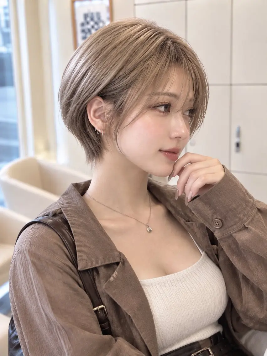 ショート カラー カット ヘアカラー トリートメント 金子 直樹のヘアスタイル