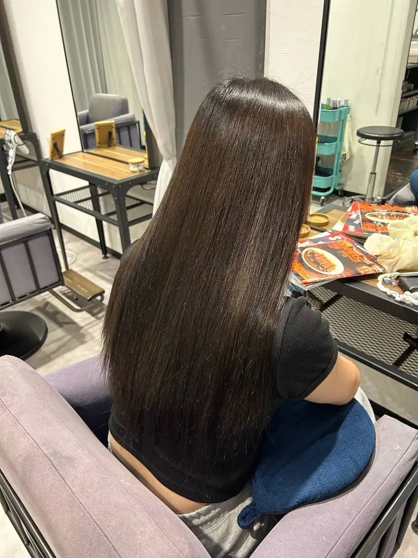 ロング 縮毛矯正 トリートメント ゆいな / 大阪美容室のヘアスタイル