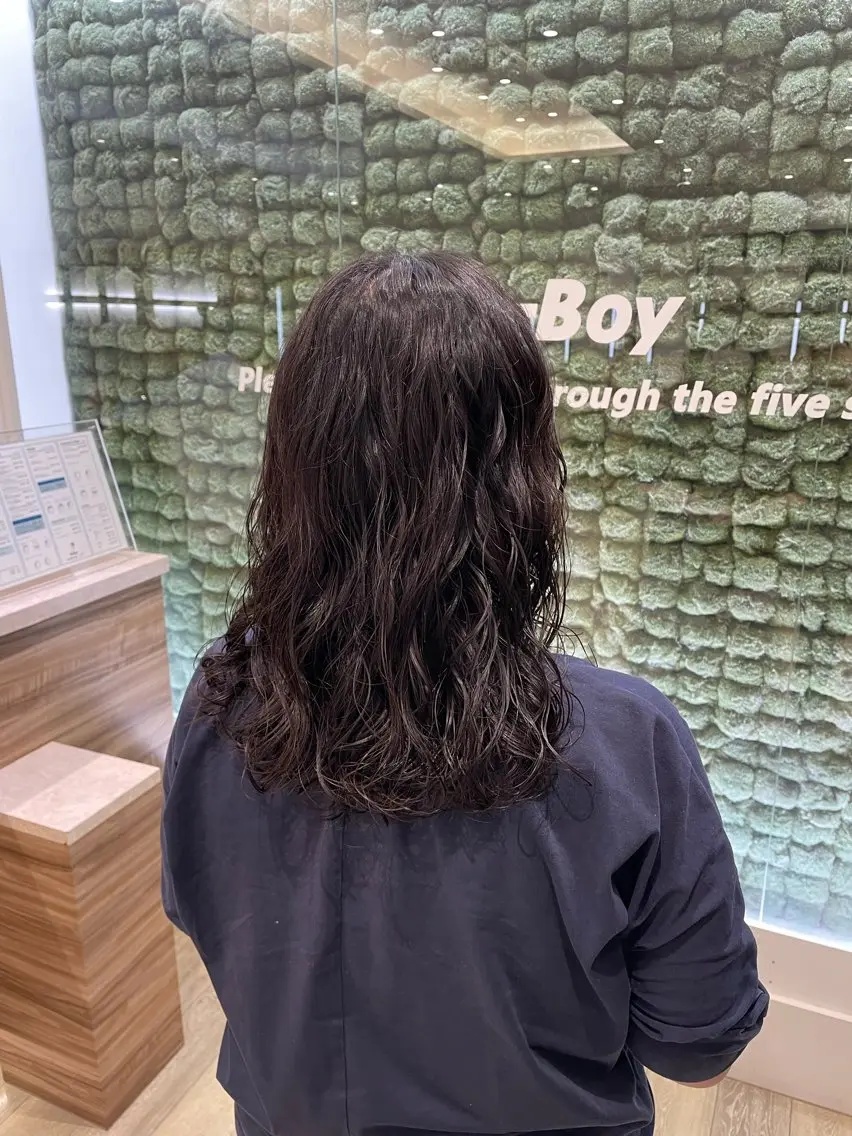 セミロング パーマ セミロングパーマ 田中 あかりのヘアスタイル