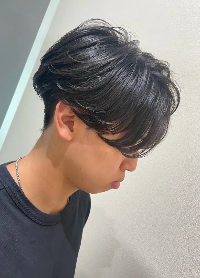 【初パーマにもオススメ!時短セット💡】メンズカット+ニュアンスパーマ+炭酸クレンジングの写真