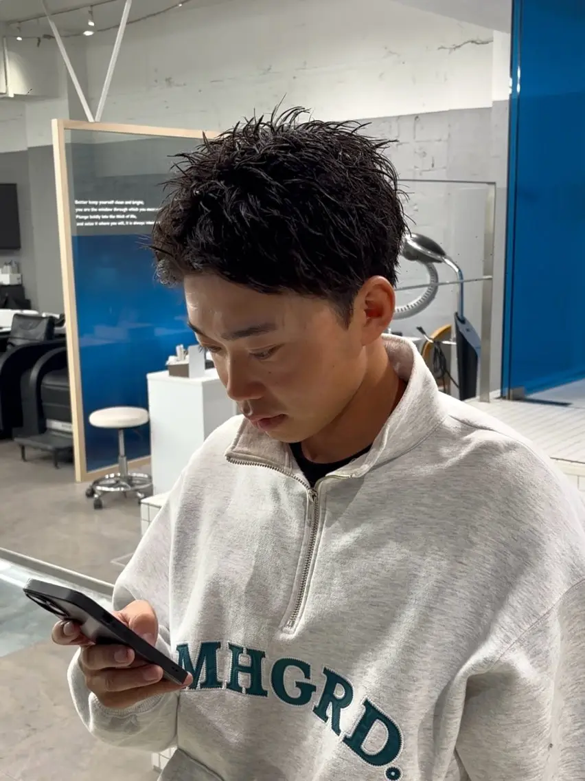 ショート メンズ スパイキーショート 刈り上げ ショートヘア カット ⚜️メンズ 特化Towa⚜️のヘアスタイル