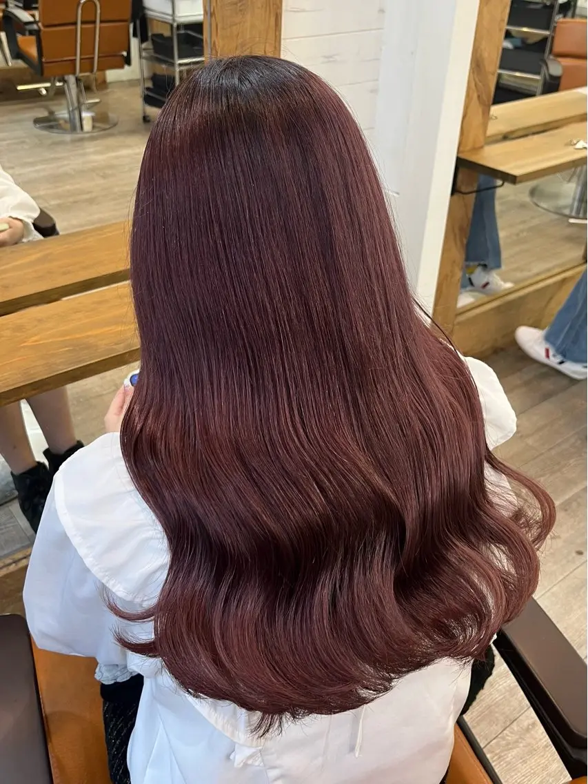 セミロング カラー ブラウンカラー ピンクカラー ピンクブラウン 韓国風ヘア カット ヘアカラー トリートメント 🦋レイヤー職人 猪瀬玲奈🦋のヘアスタイル