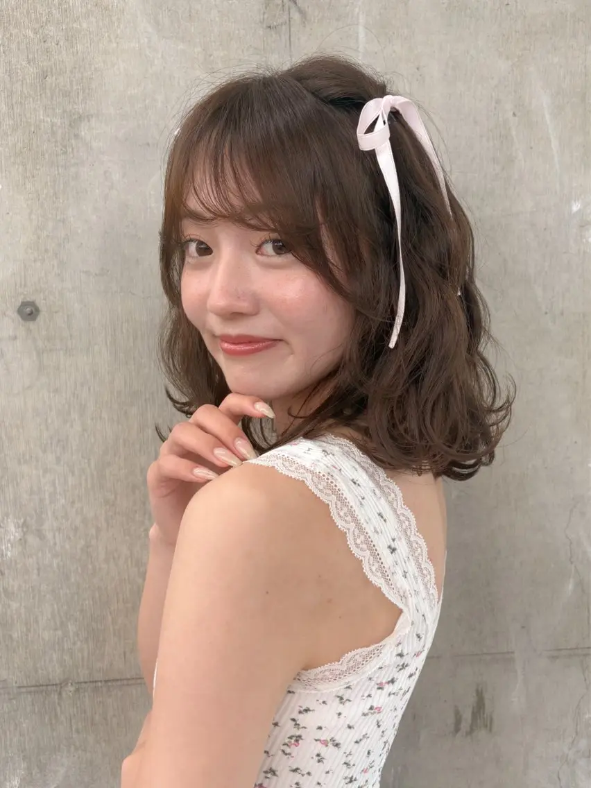 セミロング 🎀りこ/ 透明感カラー🫧🎀のヘアスタイル