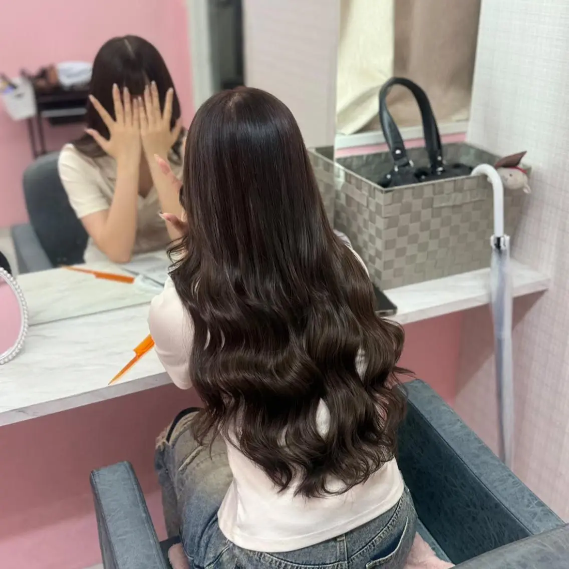 ロング シールエクステ エクステ ヨシンモリ ロング season ゆみのヘアスタイル