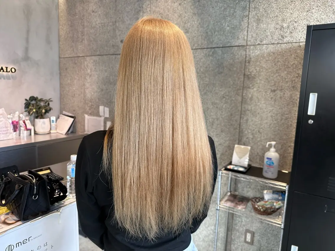 【平日限定】全体ダブルカラー(ブリーチ有)💛🤍❤️の写真