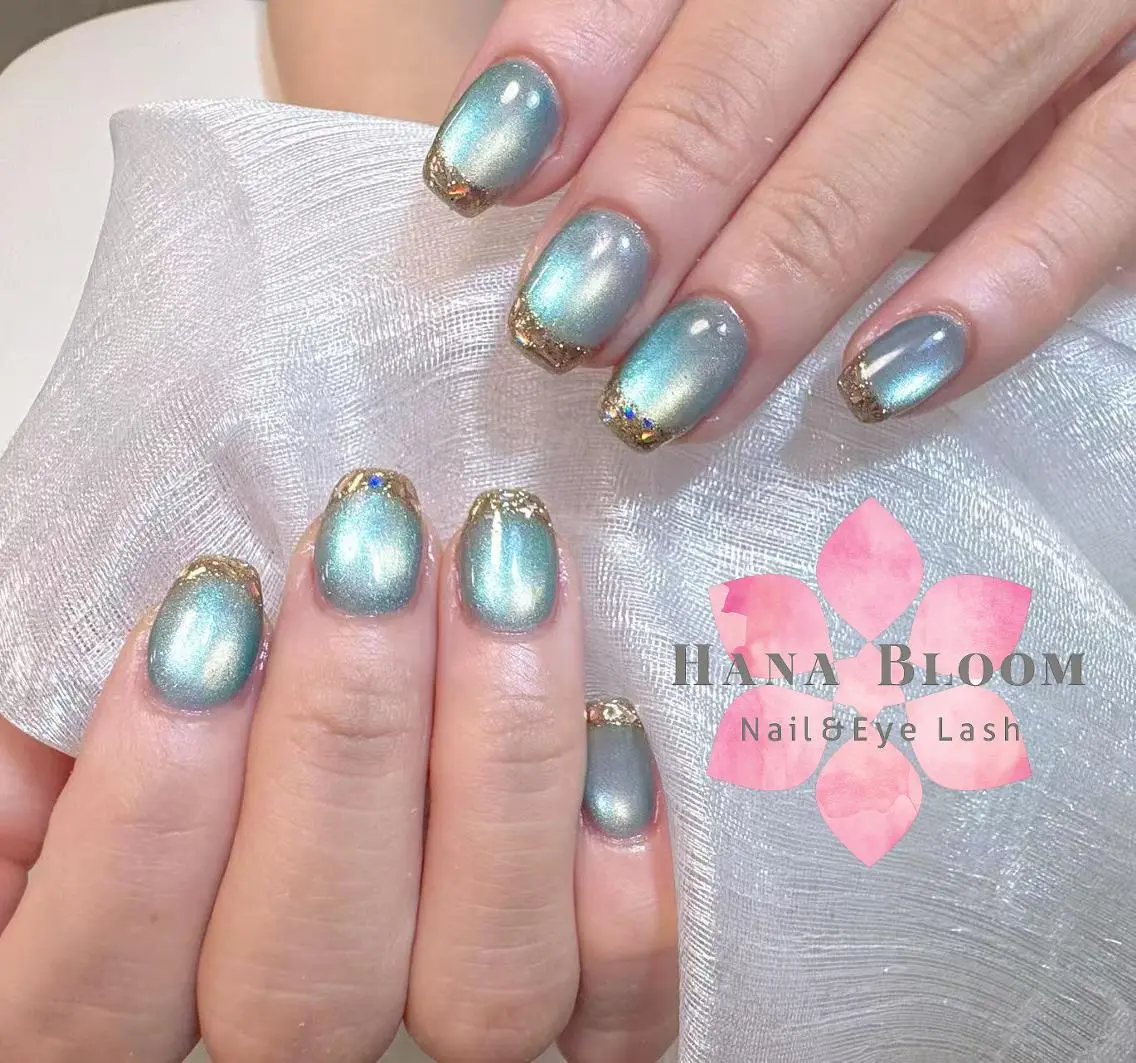 ネイル 長さ出し フットネイル 韓国ネイル マグネットネイル 持ち込み ハンドネイル ハンドケア Hana Bloom Nail 渋谷道玄坂のネイルデザイン