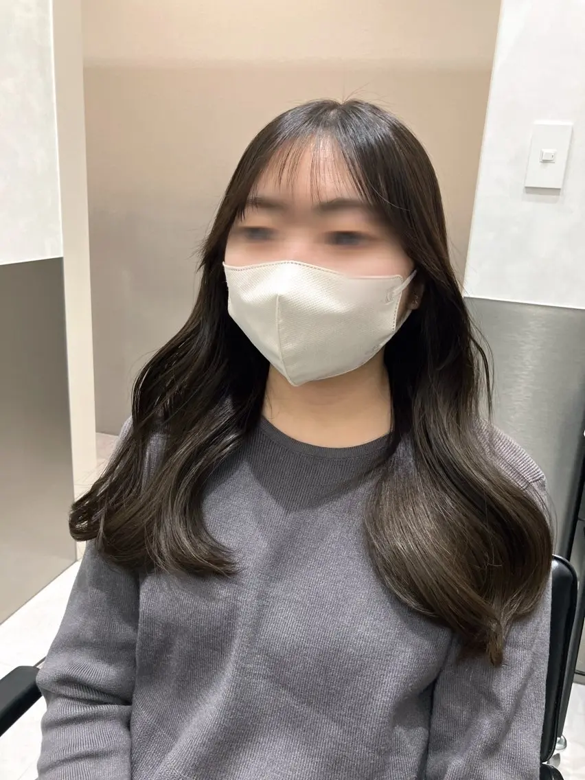 ロング カラー カット ヘアカラー トリートメント 💖ブリーチなし透明 感💖ASAHIのヘアスタイル