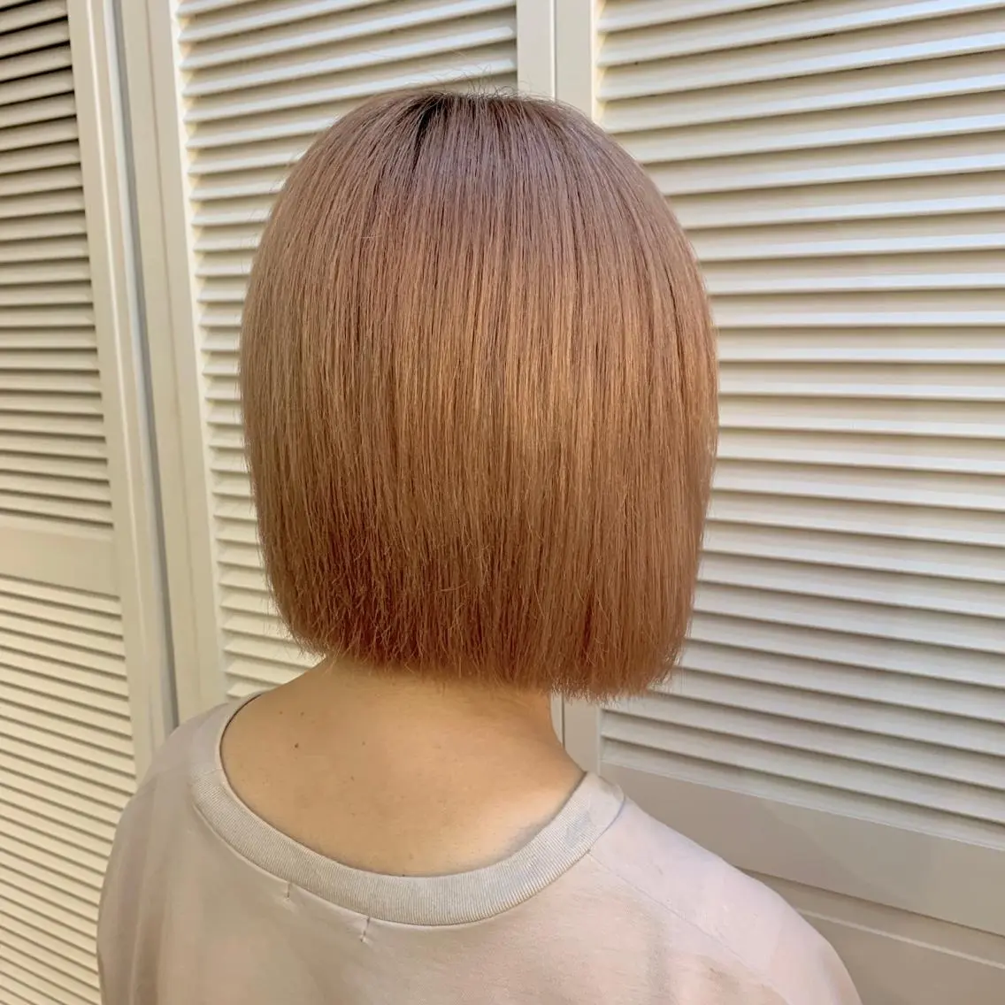 カラー オレンジ ピンクカラー 天野 利咲のヘアスタイル