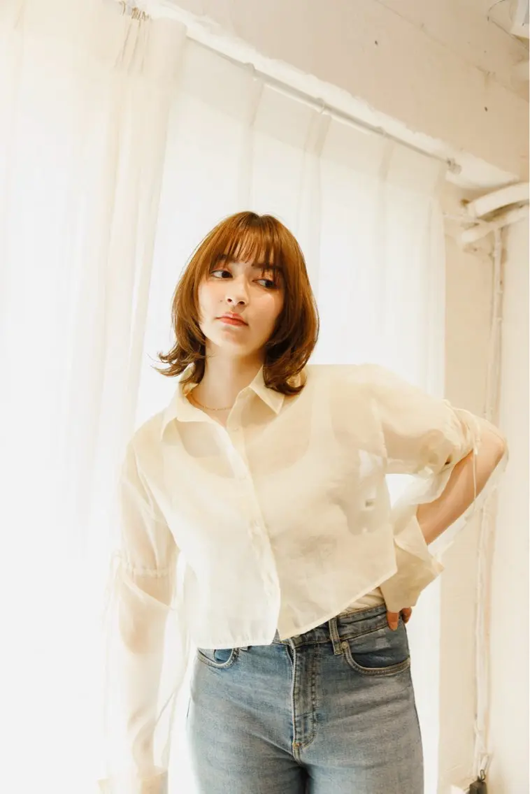 ミディアム カラー レイヤーカット カット ヘアカラー トリートメント ＊UNU＊ RICOのヘアスタイル