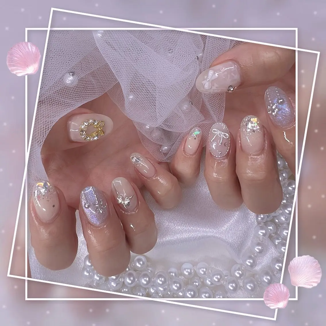ネイル チークネイル フレンチネイル グラデーション マグネットネイル マグネットフレンチ ハンドネイル ハンドケア Chill Nailsalonのネイルデザイン