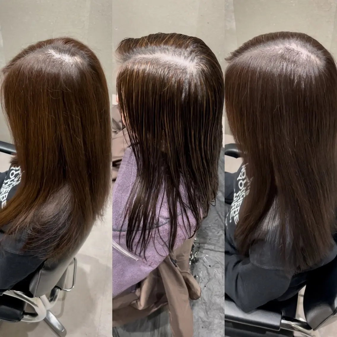 セミロング カラー ハイライトカラー ハイライト ヘアカラー 髪質改善ヘアケア 艶髪特化/上田のヘアスタイル