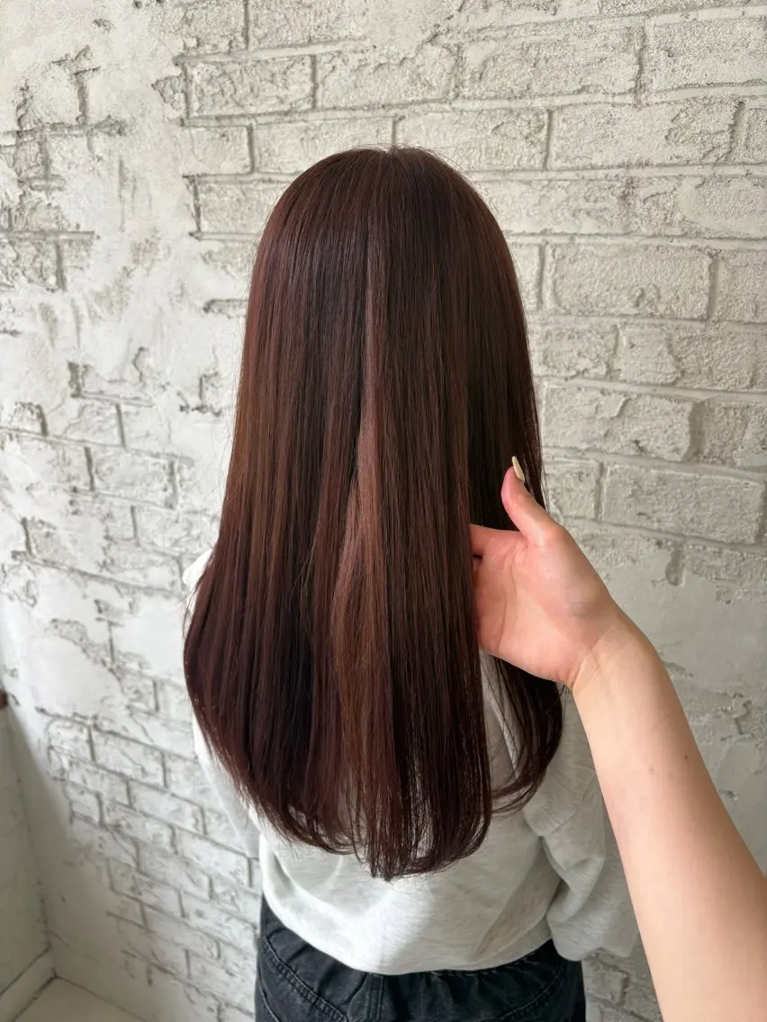 ロング ヘアカラー トリートメント 韓国ヘア/ブリーチ 🩶Momo🩶のヘアスタイル