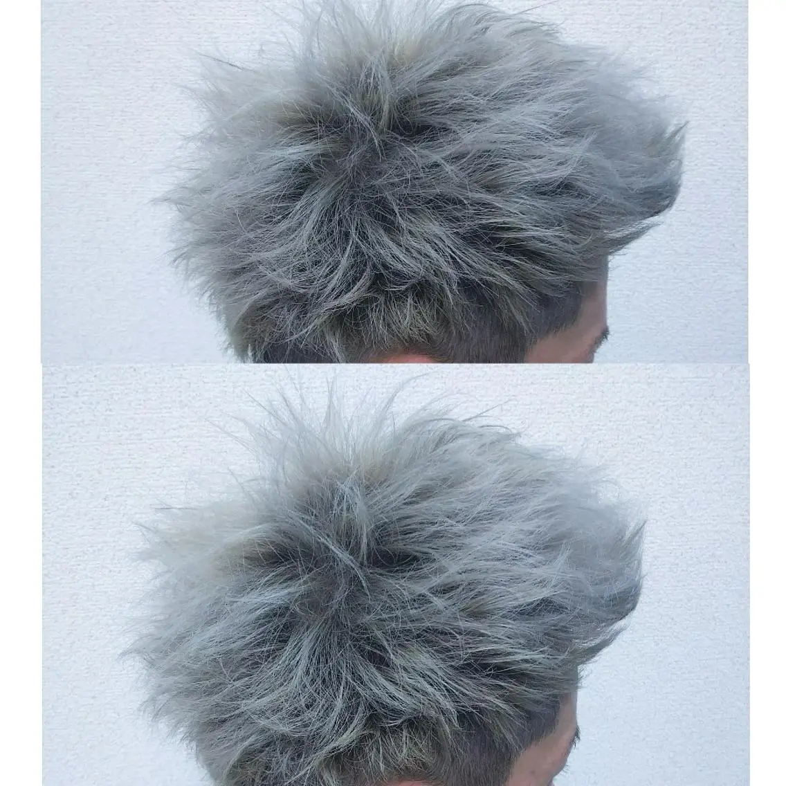メンズ カラー アッシュ ホワイトアッシュ RU RIのヘアスタイル