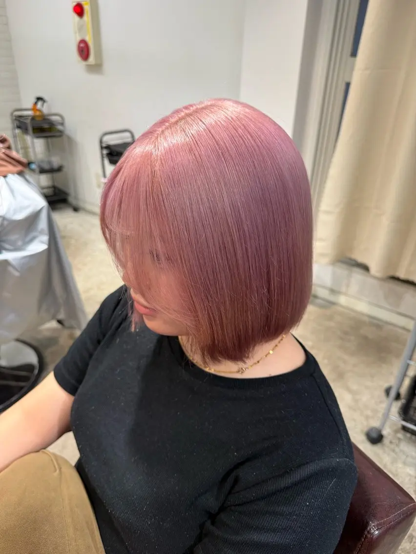 ミディアム カラー カット ヘアカラー トリートメント 💖艶髪&ブリーチ髪 質改善💖舜希のヘアスタイル