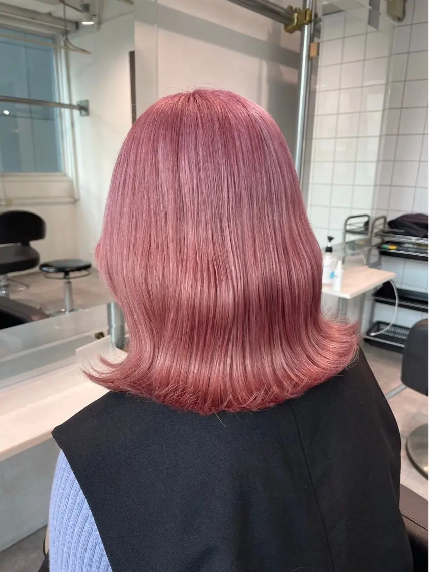 セミロング カラー ヘアカラー うる艶ストレート♡透 明感カラー♡かずまるのヘアスタイル