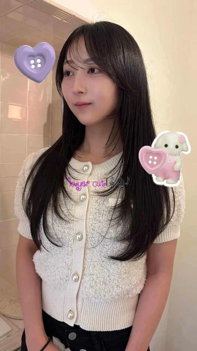 ロング レイヤーカット ロング 船越 愛のヘアスタイル