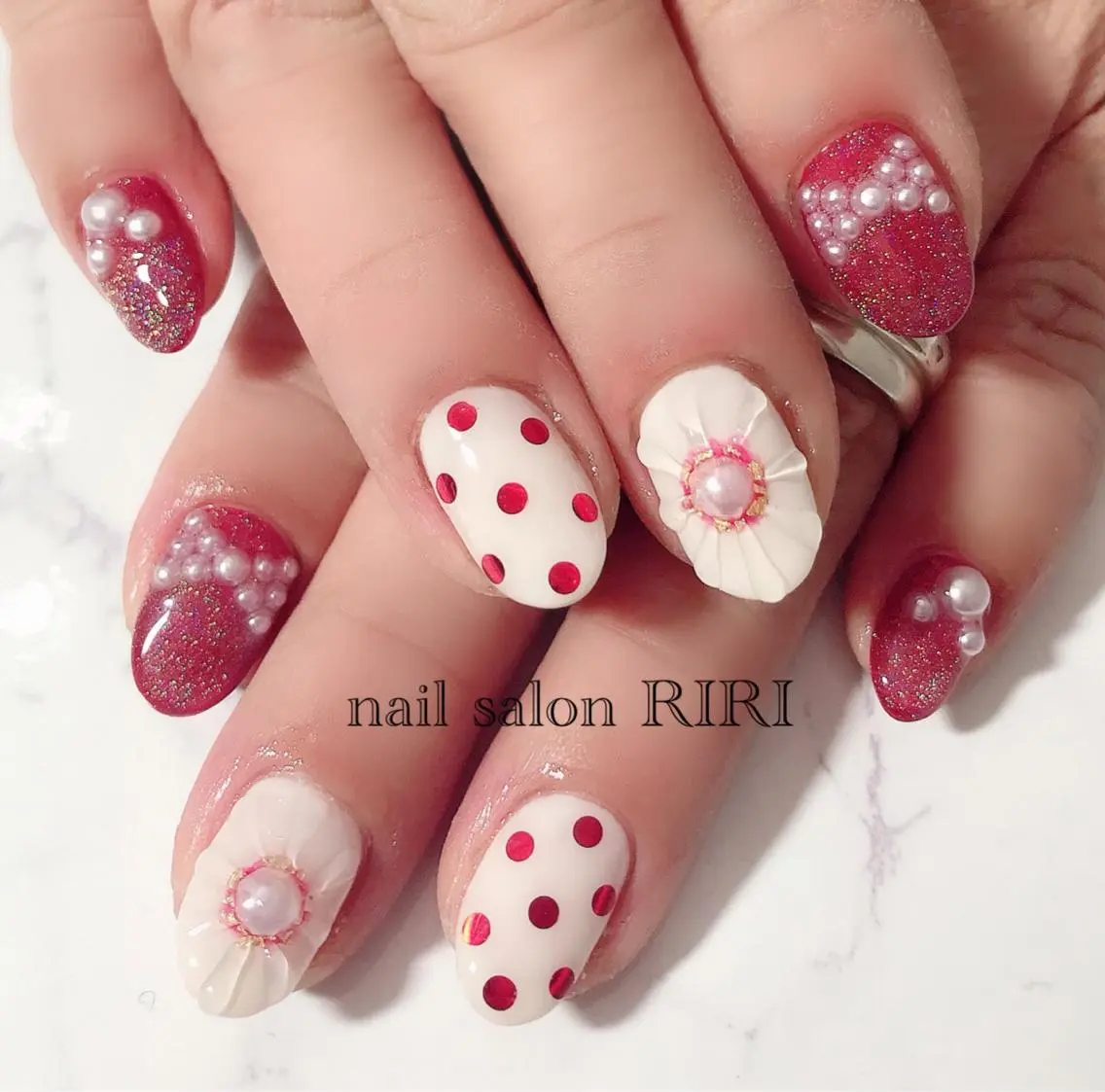 ネイル フラワーネイル ぷっくりネイル RIRI リリのネイルデザイン