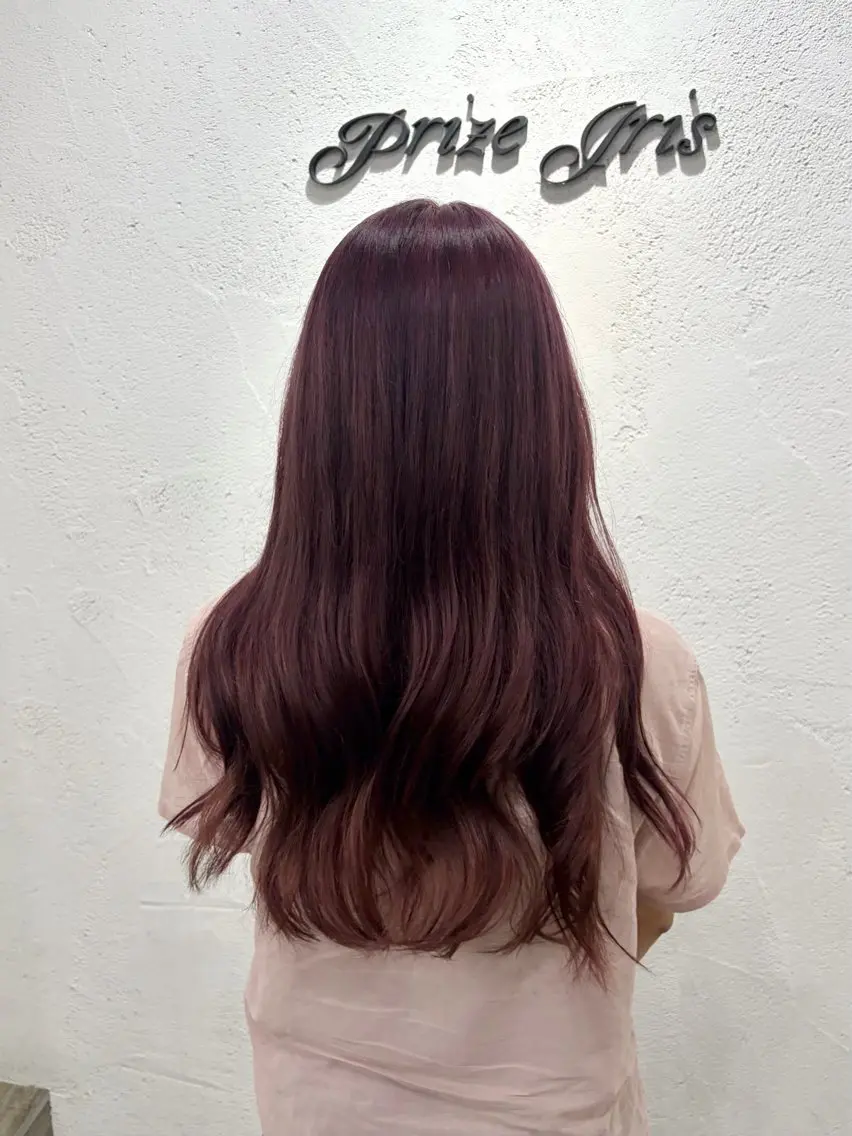 ロング カラー ブリーチ ラベンダーカラー ラベンダーピンク ピンクカラー ヘアカラー トリートメント ✨レイヤーハイトーン tomoko🦋✨のヘアスタイル