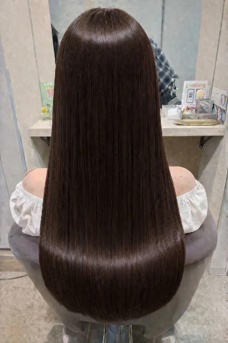 ロング 縮毛矯正 縮毛矯正✨艶髪 シノハラ✨髪質改善のヘアスタイル