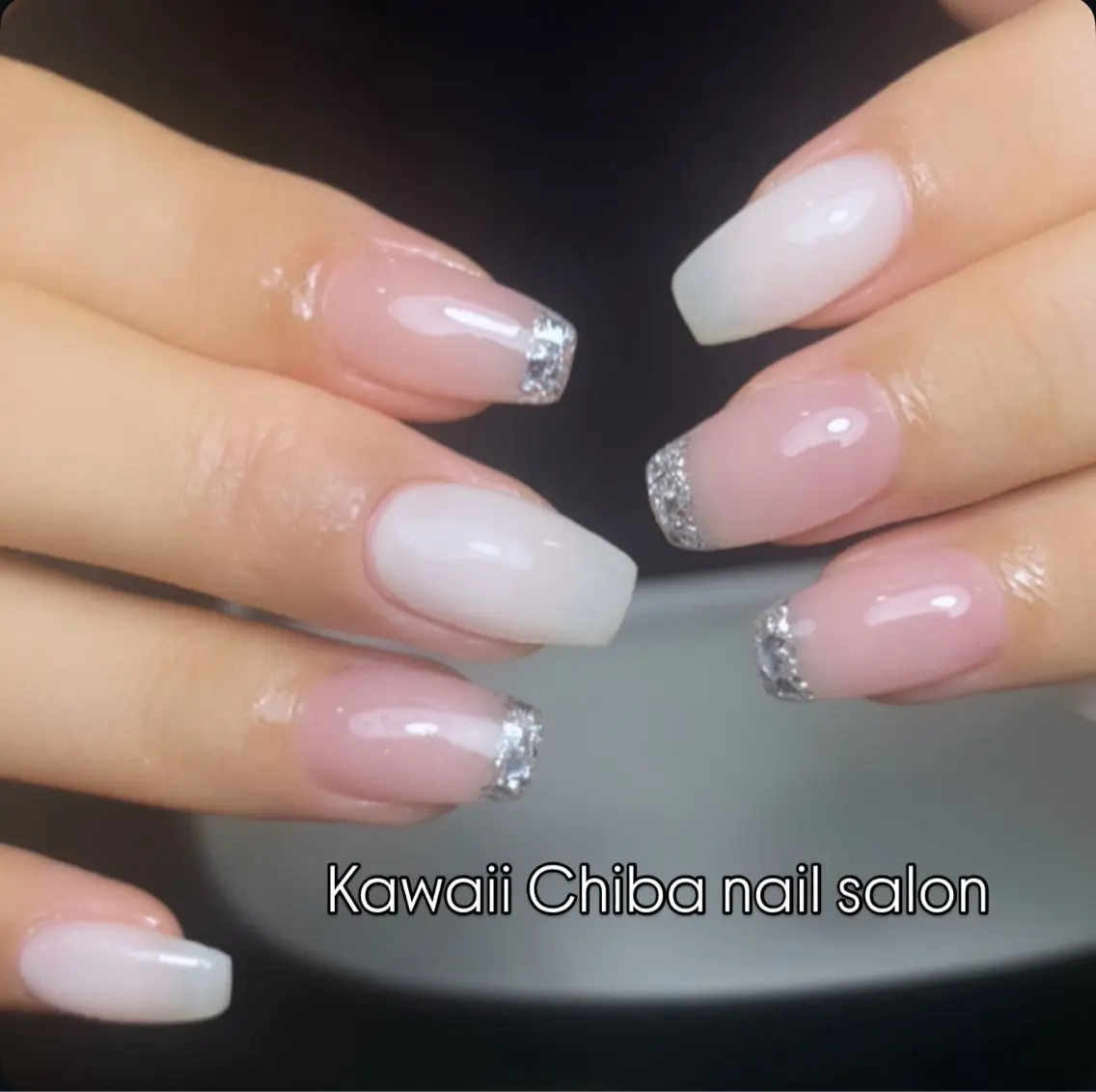 ネイル 長さ出し フレンチネイル ジェルネイル ガーリー 韓国ネイル Kawaii Chiba nailのネイルデザイン