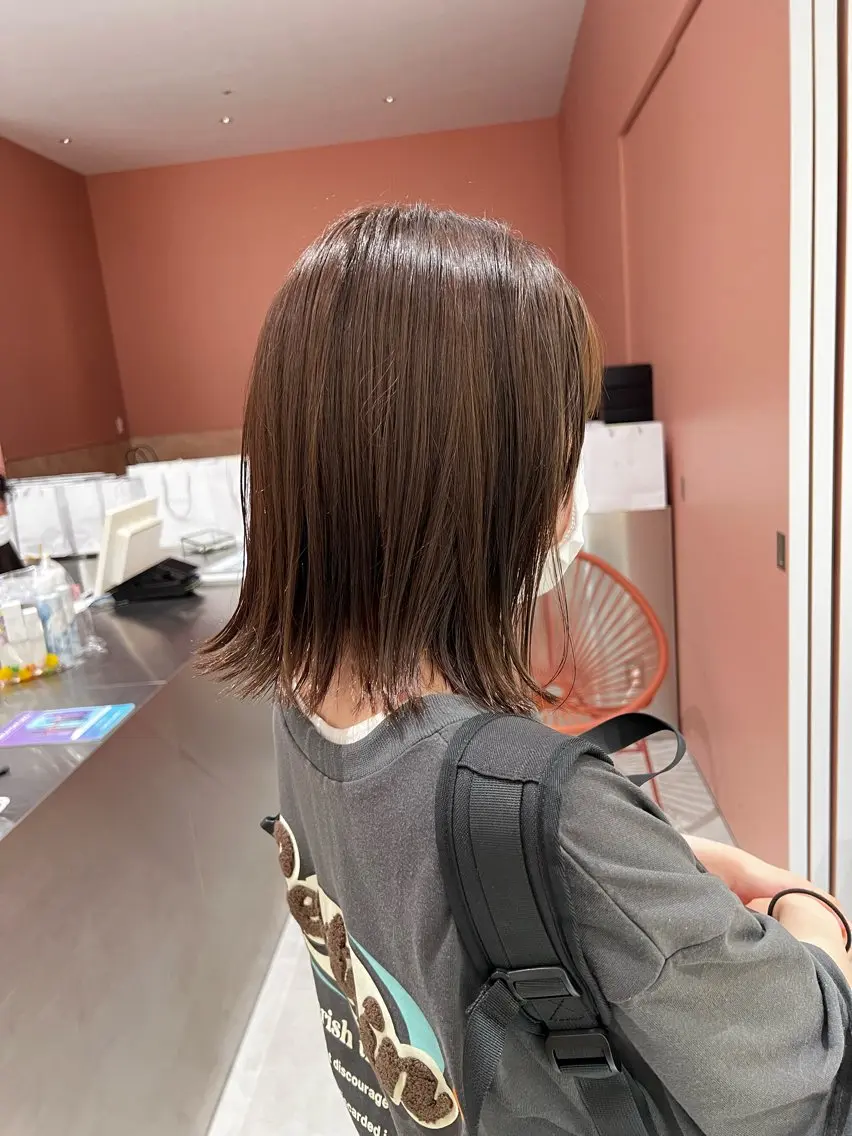 ミディアム カラー カット ヘアカラー トリートメント 韓国ヘア/レイヤー /透明感カラー❤️のヘアスタイル
