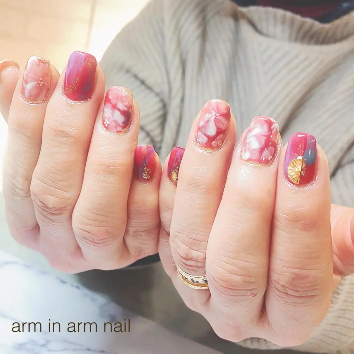 ネイル arm in arm ︎✿Yamamotoのマツエク・マツパデザイン
