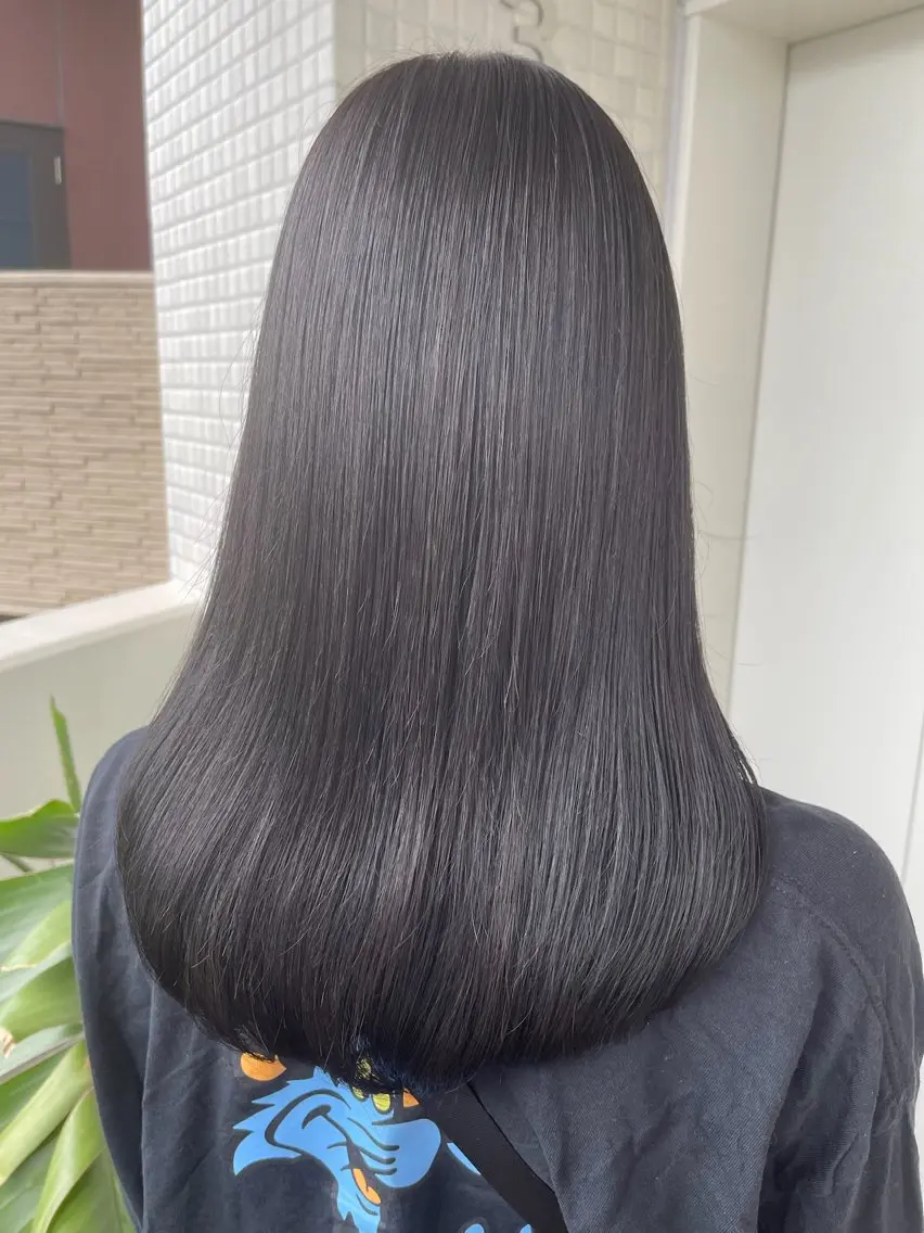 ロング カラー グレージュ ヘアカラー うる艶カラー 顔周りカット♡ikuのヘアスタイル