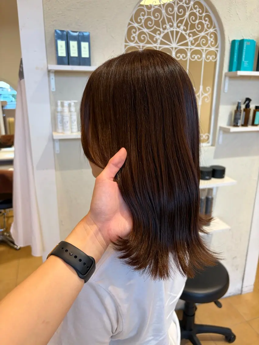 ミディアム カラー ヘアカラー トリートメント 今中紗英 /奈良市/尼ヶ辻のヘアスタイル