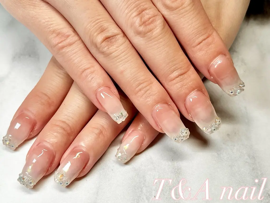 ネイル ジェルネイル グラデーション キラキラネイル ニュアンスネイル スカルプネイル T&A nailのネイルデザイン