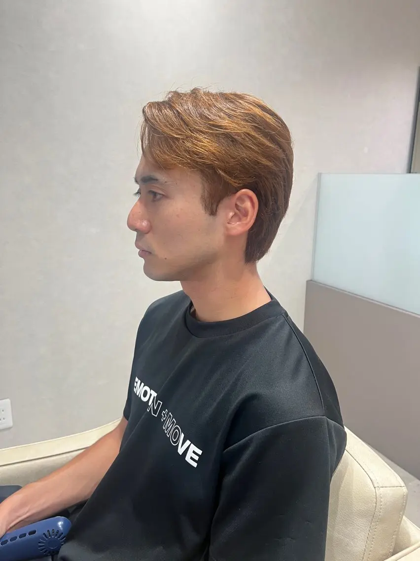 カラー メンズ メンズブリーチ ブリーチ ブリーチなしカラー ヘアカラー 👦メンズ/カラー とくだ すみれのヘアスタイル