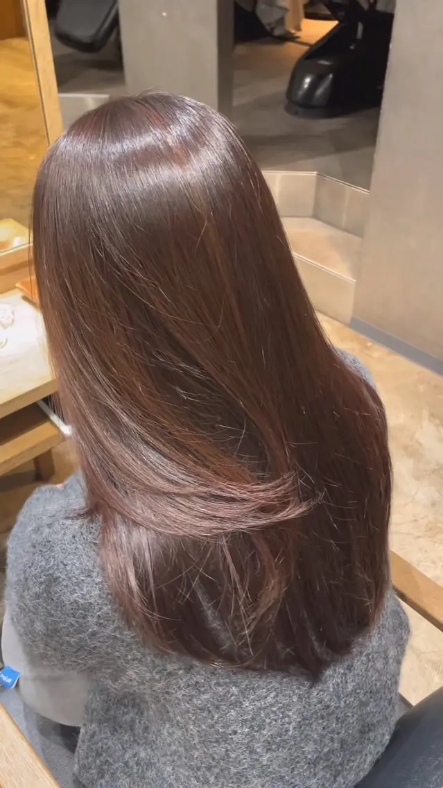 セミロング カラー 森 はるかのヘアスタイル