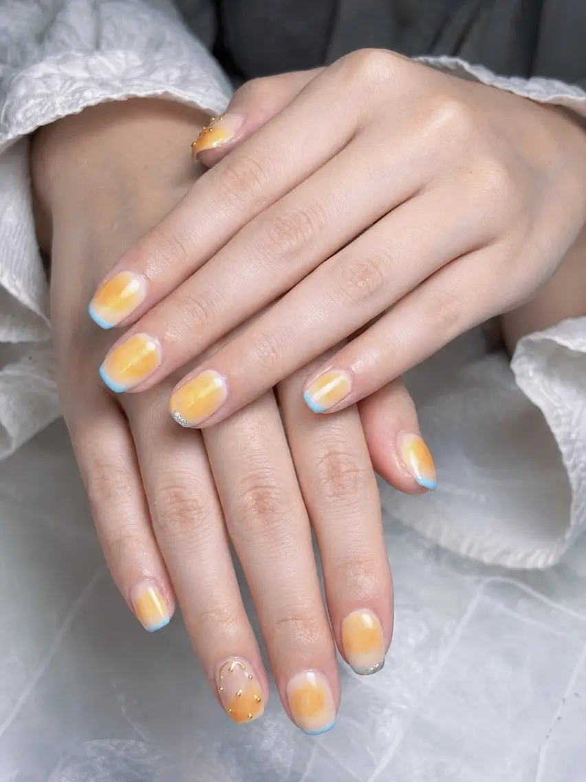 ネイル 成人式 フレンチネイル ジェルネイル 韓国ネイル マグネットネイル Michan Nailのネイルデザイン