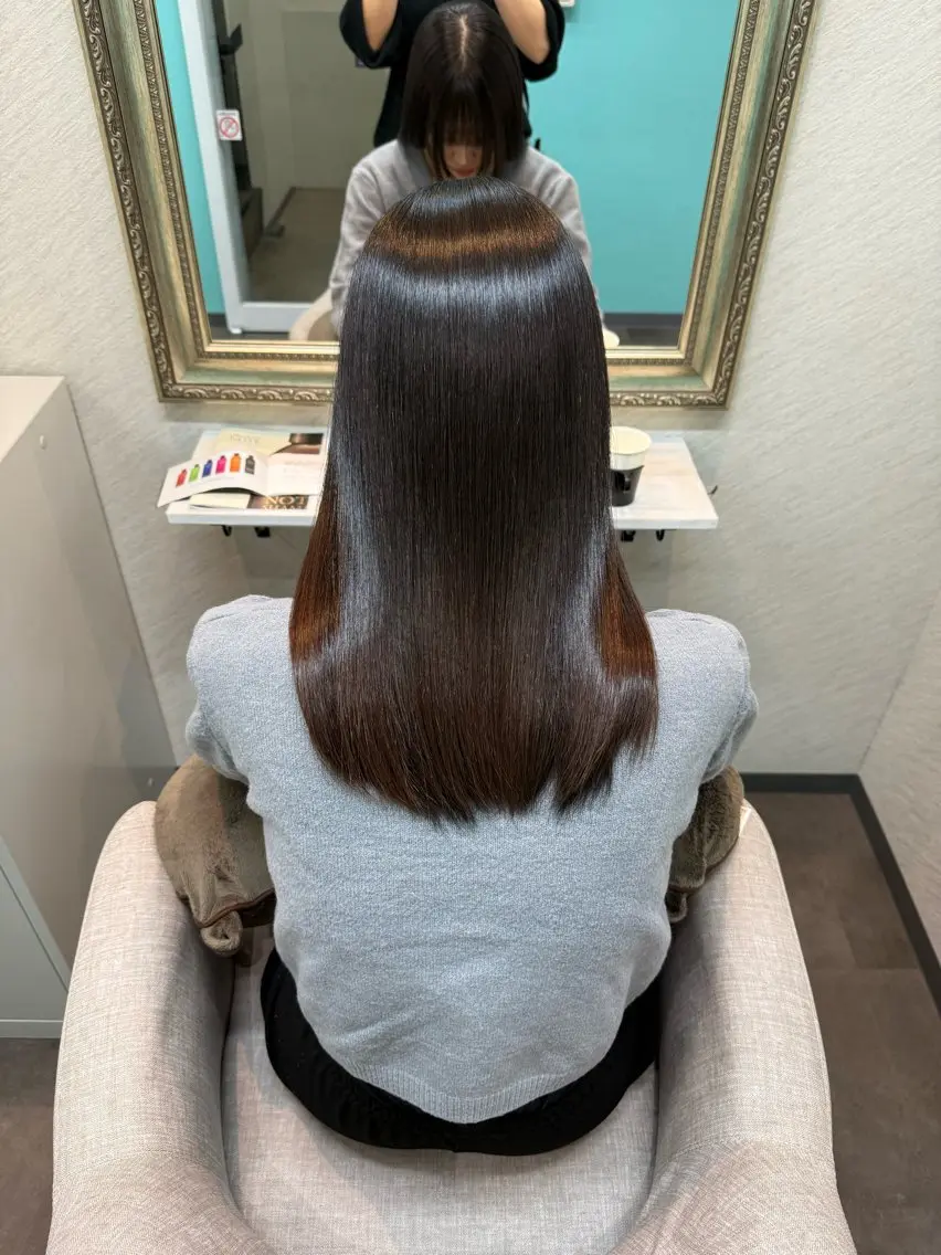 セミロング トリートメント ヘッドスパ 髪質改善/縮毛矯正 アンナ🍊のヘアスタイル