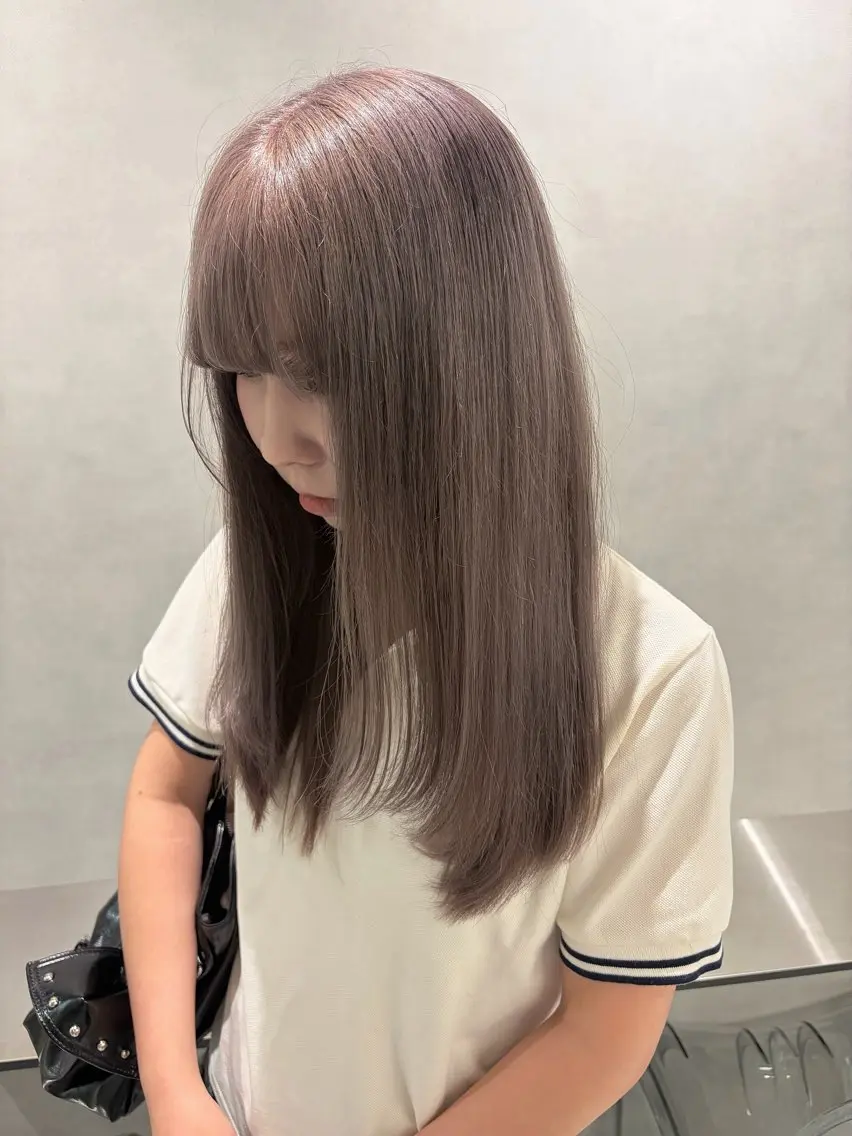 ミルクティーベージュ🧋ミルクティーグレージュ🦔限定クーポン☆ブリーチ1回+ケアカラー+メンテナンスカット🦋の写真