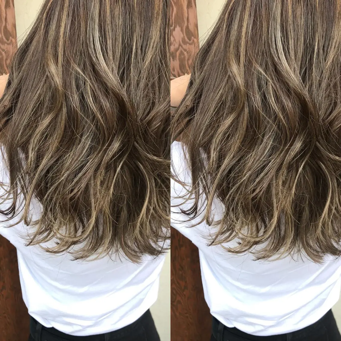 セミロング カラー ハイライトカラー ハイライト ヘアカラー トリートメント ヘアセット 艶髪育成サロン 京橋　shinのヘアスタイル