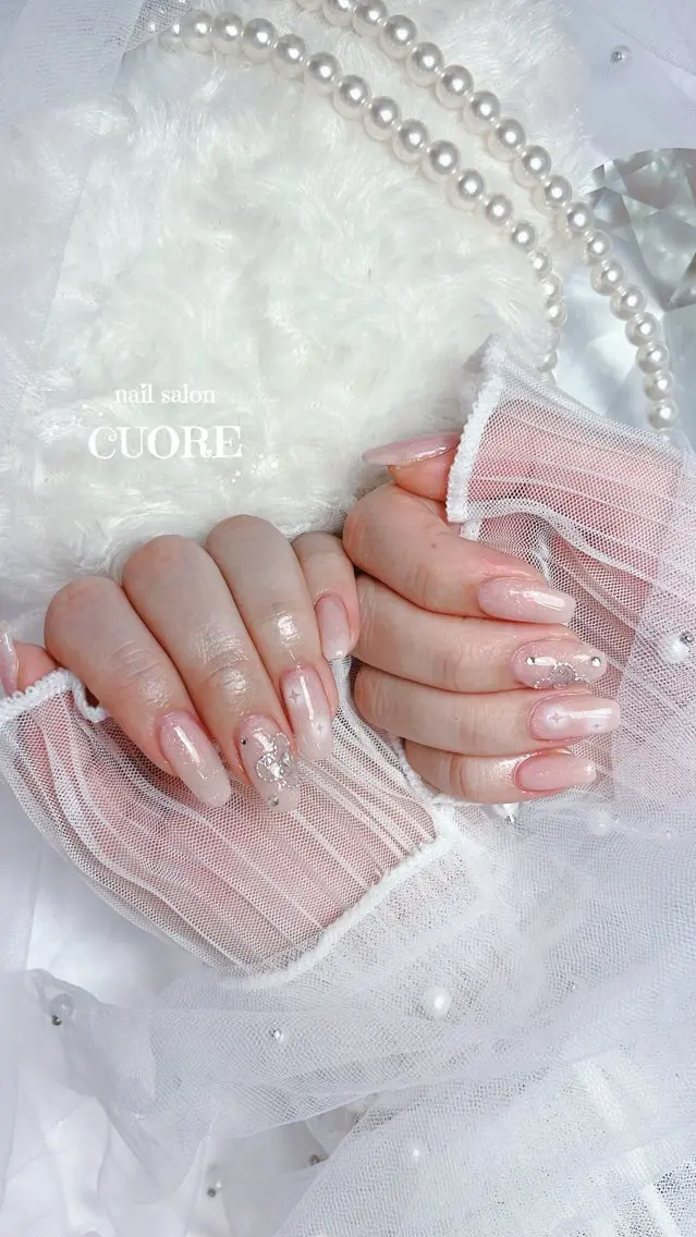 ネイル オフィスネイル シンプルネイル 春ネイル nail salon CUOREのネイルデザイン