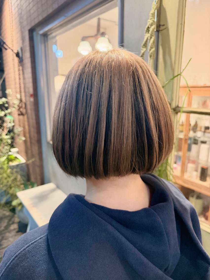 ショート カラー ヘアカラー トリートメント KURIAハイトーン /ピンクカラー/ボブのヘアスタイル